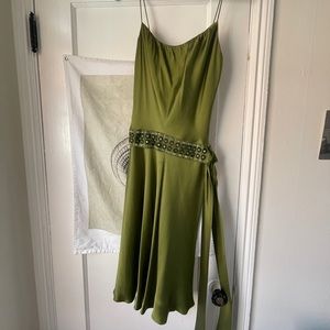 Silk Anne Klein green dress